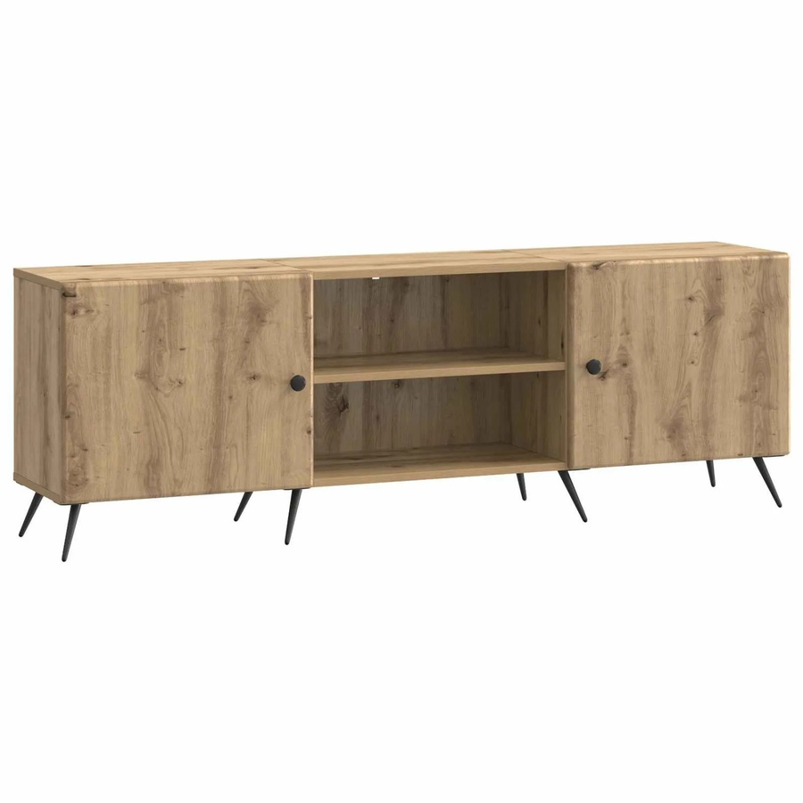 vidaXL TV-Schrank Artisan-Eiche in Braun im Vintage-Look, B/T/H: 150 x 31 x 50 cm - Bild 2