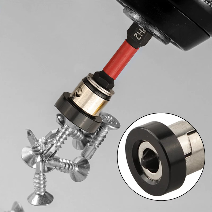 DAZZLEEX 5er Set Magnetische Gipskarton Positionierungs-Schraubendreher-Bits für Hand- und Elektrobohrer, 50 mm - Bild 3