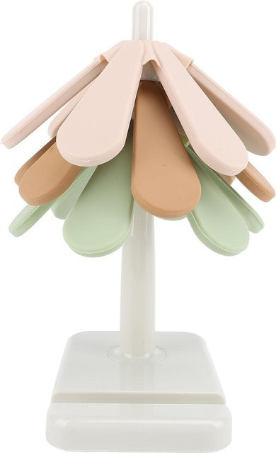 Koogeelife Silikonuntersetzer Set in Baumform, Hitzebeständig und Stapelbar, Beige - Bild 1