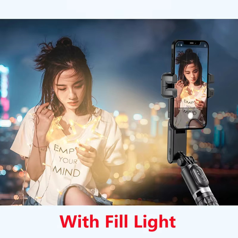 AyeBeau Handheld Gimbal Stabilisator mit Selfie Stick und Stativ für iPhone und Android Smartphones in Schwarz - Bild 3