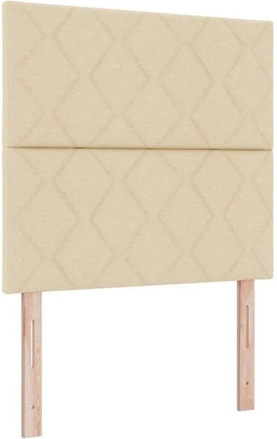 vidaXL LED Boxspringbett mit Matratze in Beige mit Taschenfederkern B 120 cm x T 200 cm - Bild 1