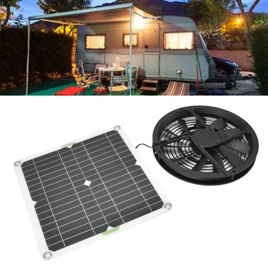 VBESTLIFE Solarpanel-Ventilator in Schwarz für Gewächshaus, Hühnerstall und Schuppen - Bild 3