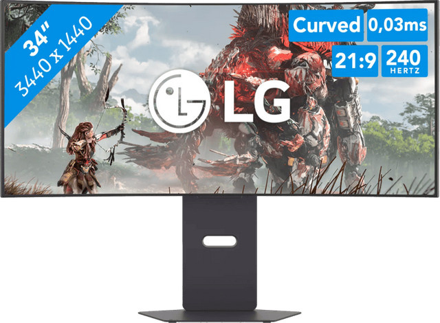 LG UltraGear 34GX900A-B Gaming-Monitor, 86,2 cm (34 Zoll) OLED Curved, WQHD, 240Hz, Schwarz - Bild 1