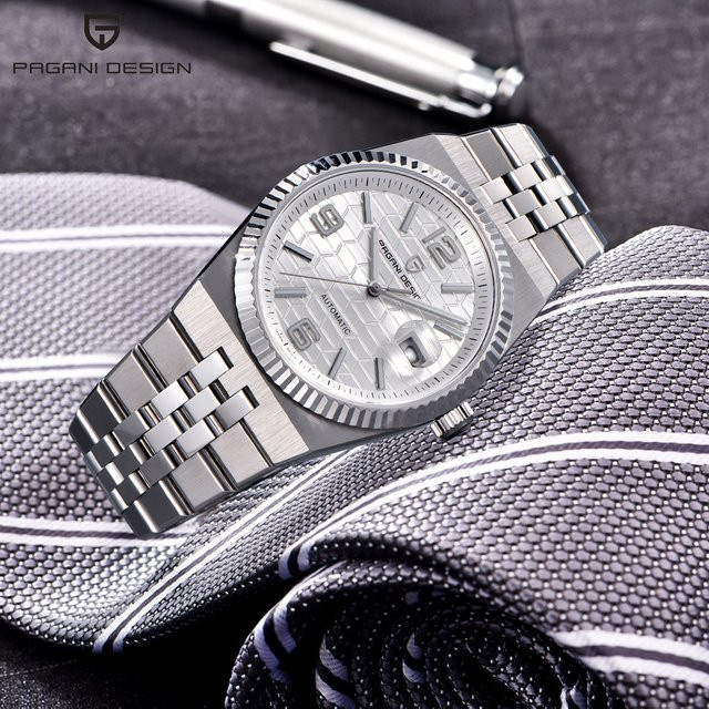 PAGANI DESIGN Armbanduhr Automatik, Edelstahl, Schwarz, Herren - Bild 1