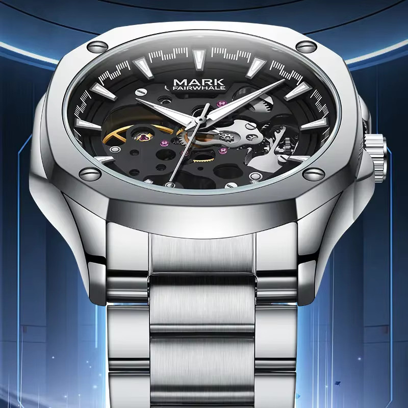 MARK FAIRWHALE Armbanduhr, Automatik, Edelstahl, Silber, Herren - Bild 3