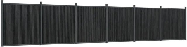 vidaXL Zaunelement aus WPC und Aluminium in Grau, B/H: 1045 x 186 cm - Bild 1