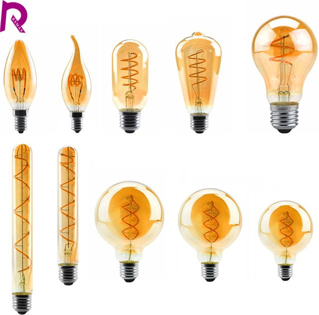 RXMAX Retro Edison-Glühbirne Filament-Leuchtmittel E27 Transparent Warmweiß - Bild 1