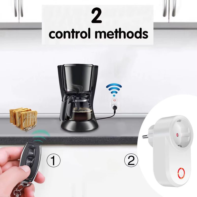 Kebidumei Wireless Smart Steckdose mit Fernbedienung 433 MHz, 220 V, bis zu 3000 W, EU-Stecker für Licht und Elektrogeräte - Bild 4