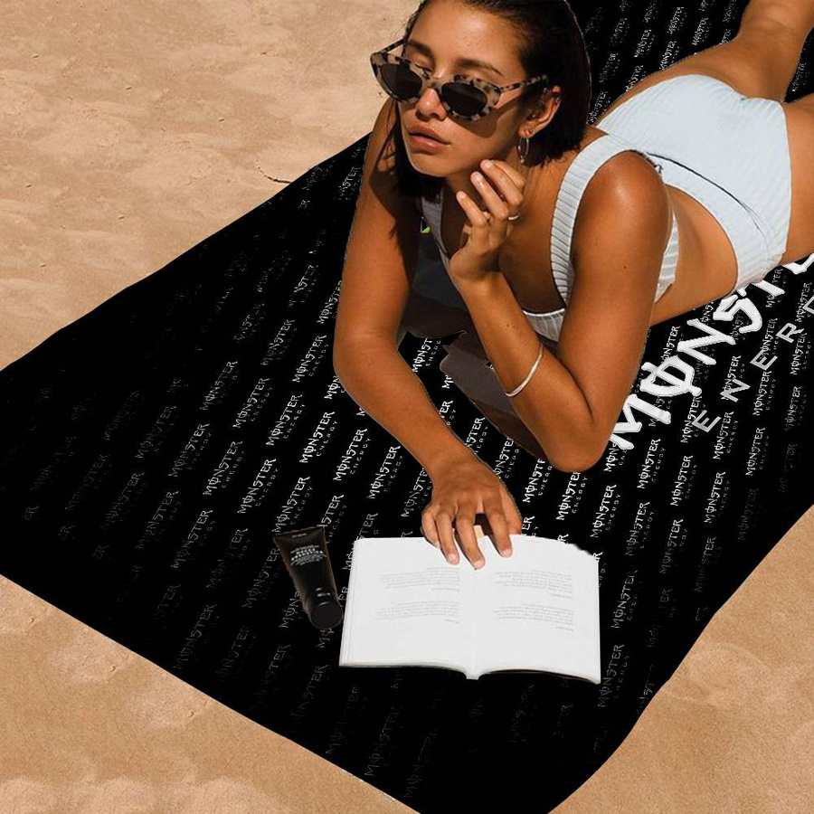 M-MonsterES-Mode-E-Energie Strandtuch für Mädchen, buntes Mikrofaser-Badetuch mit Anime-Design, schnelltrocknend und sandfrei, B/B/H: 30 x 30 cm - Bild 6