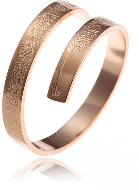 TuiYing Ring, Edelstahl, Roségold, Unisex, Arabische Kalligraphie - Bild 1