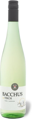 GWF Bacchus zu Tisch Baden Qualitätswein Bacchus halbtrocken 2025 Weißwein 0,75 l