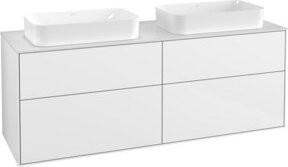 Villeroy & Boch Finion Waschtischunterschrank mit Wandbeleuchtung, Weiß lackiert, B: 160 cm, T: 60,3 cm - Bild 1