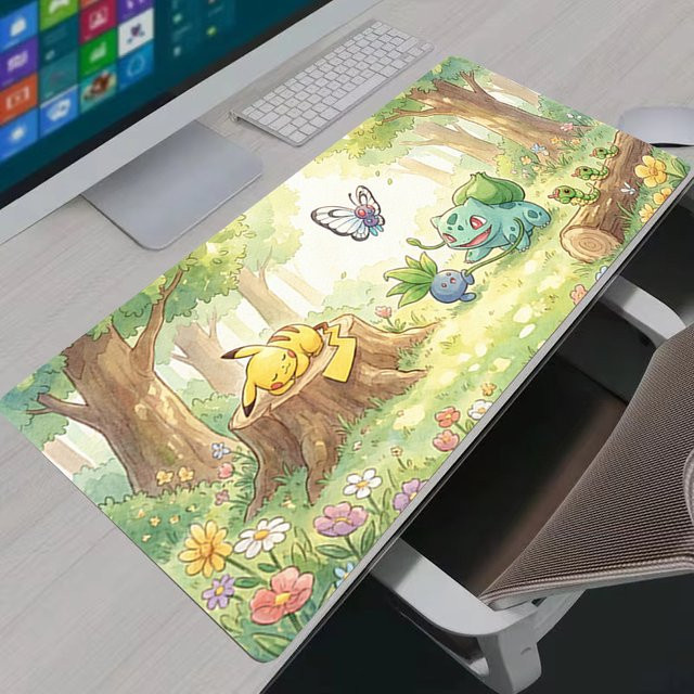 Bandai Pokémon Gaming Mauspad XXL Pikachu Multicolour Tastaturunterlage für PC - Bild 1