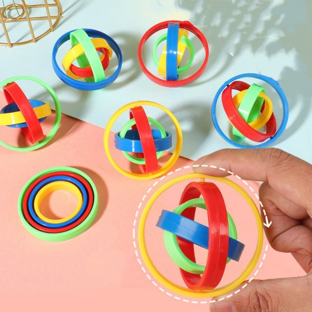 soulbao 3D Unendliche Flip Spaß Kreisel Spielzeug, 2-teiliges Set, bunt - Bild 1