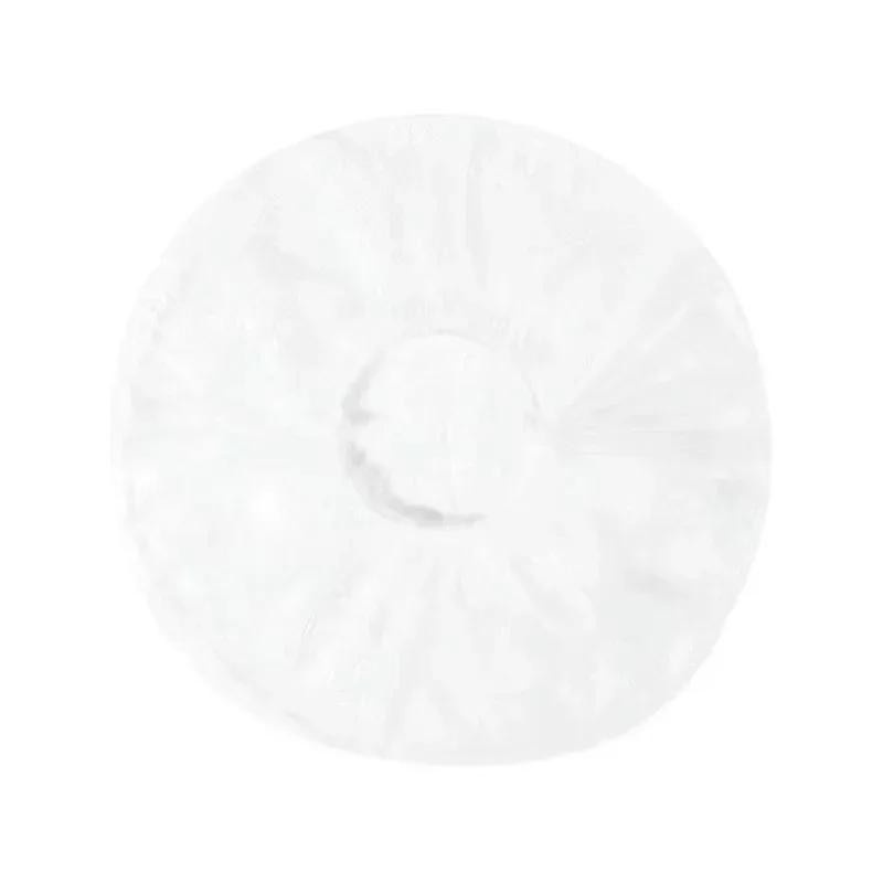 Happypilot 100 Stück Einweg-Frischhalteabdeckungen aus Plastik, elastische Stretch-Deckel als wiederverwendbare Schüsselabdeckungen, weiß - Bild 3