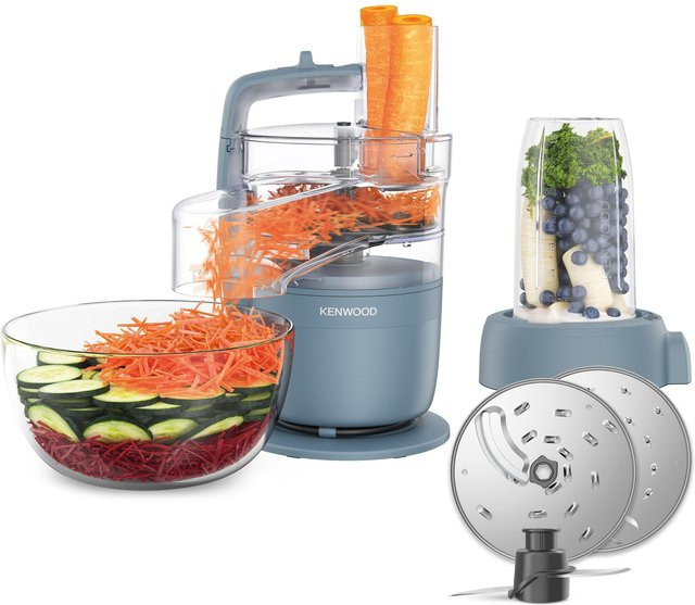 Kenwood MultiPro Go Blend FDP23.380GY Kompakt-Küchenmaschine in Storm Blue mit 1,3 l Arbeitsbehälter und Smoothie-Maker-Aufsatz - Bild 1