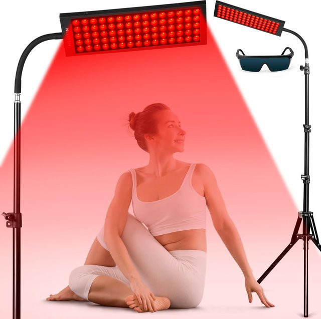 ZONGKUNG Rotlichttherapielampe, Dual-Chip 660 und 850 nm, Unisex, Schwarz - Bild 1