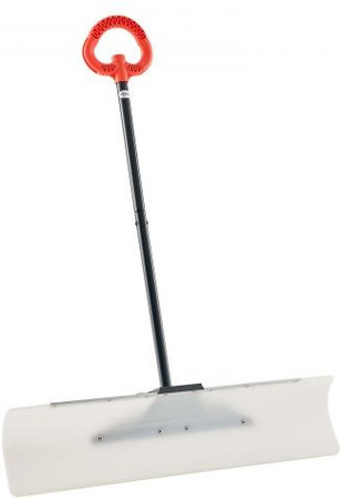 VEVOR Schneeschaufel Snow Pusher mit ergonomischem Griff und HDPE-Kunststoffblatt in Weiß, Breite: 91,5 cm