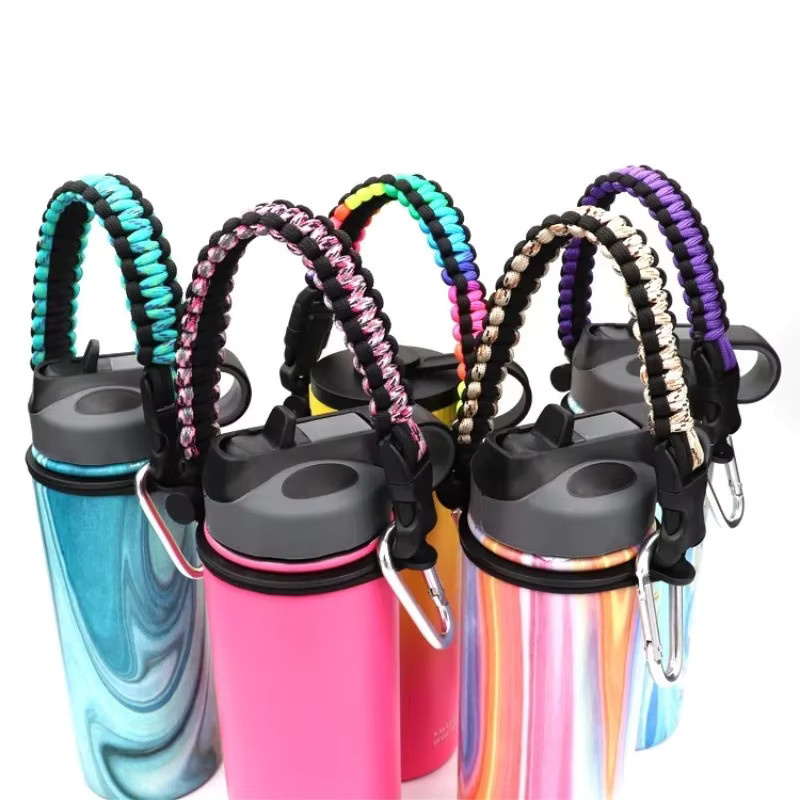 Paracord Flaschenhalter als tragbare Handschlaufe für Wasserflaschen in der Farbe Cupful - Bild 5