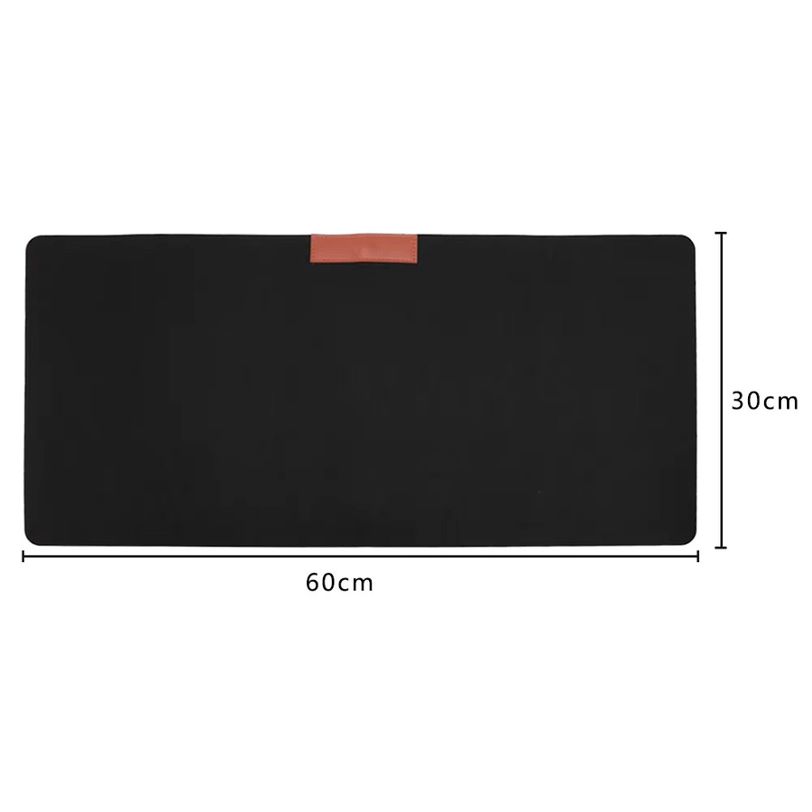 Rutschfestes Schreibtisch-Mauspad aus weichem Filz in Schwarz, Breite: 60 cm, Tiefe: 30 cm - Bild 4