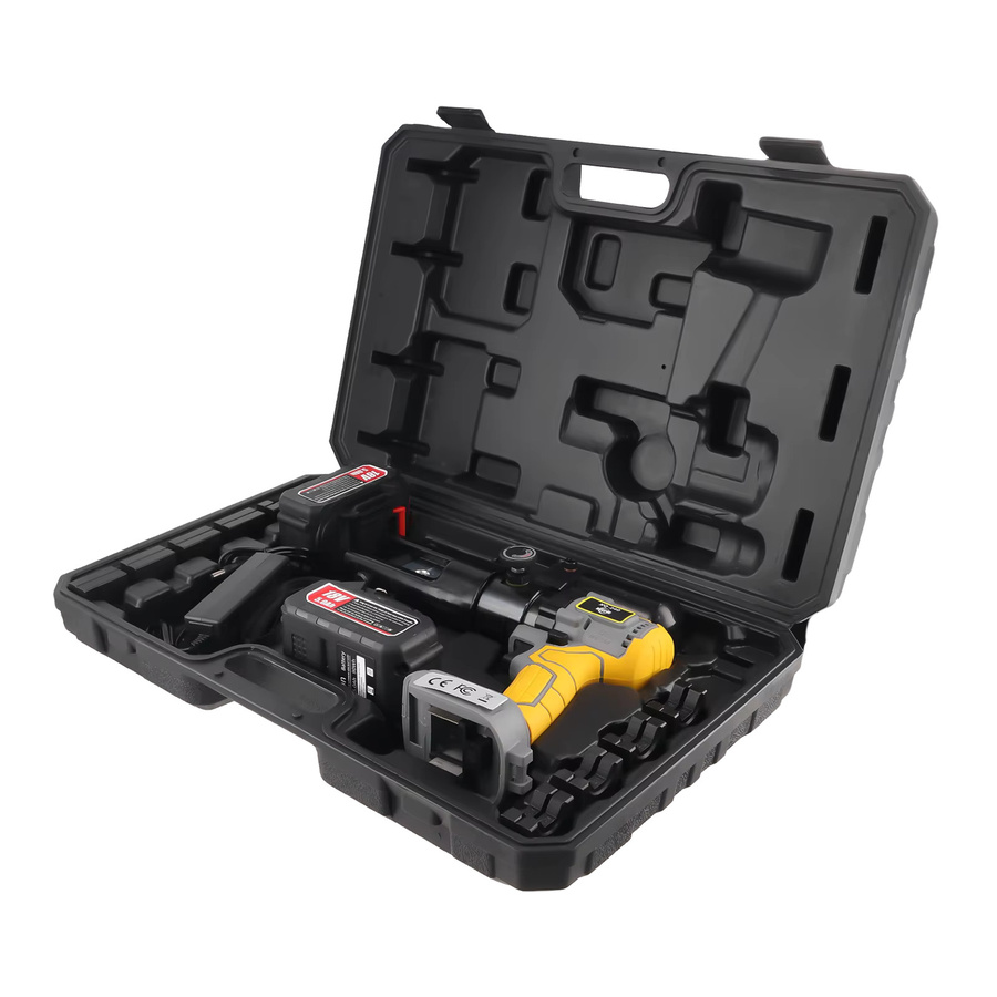 Podofo EZ-240 Elektrische Hydraulikzange mit wiederaufladbarer Lithium-Batterie als Crimpwerkzeug für Kupfer- und Aluminium-Kabelendstücke - Bild 8