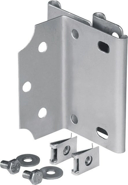 Bellissa Anbauwinkel für Gittermatten und Doppelstabmatten in Silber aus feuerverzinktem Stahlblech, B/T/H: 92 x 45 x 45 cm - Bild 1