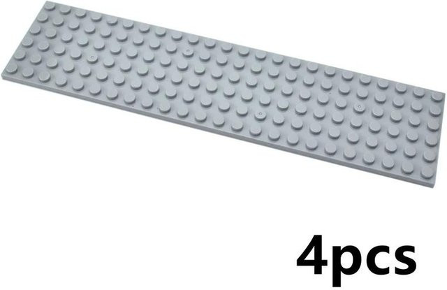4-teiliges Set Dünne Ziegel 3026 Platte 6x24 Noppen Bausteine, Lernspielzeug, ab 3 Jahren - Bild 1