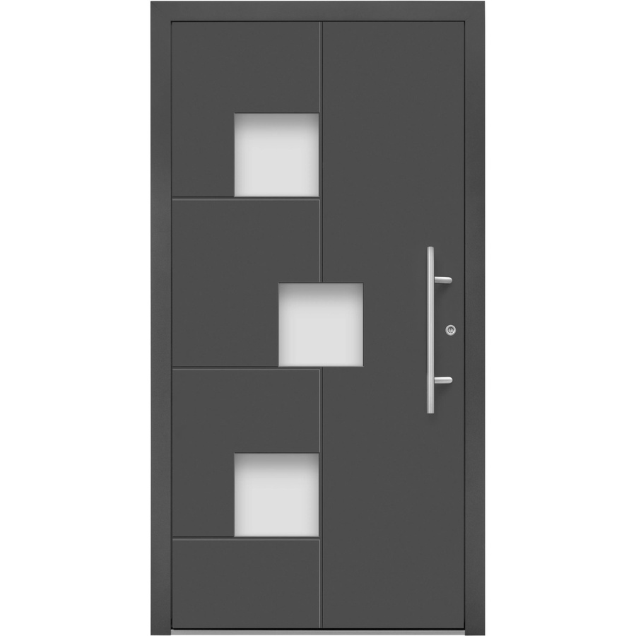 Splendoor Moderno Aluminium-Haustür mit Glaseinsatz, Anthrazit Metallic, B: 110 cm, H: 210 cm, Anschlag Rechts - Bild 2