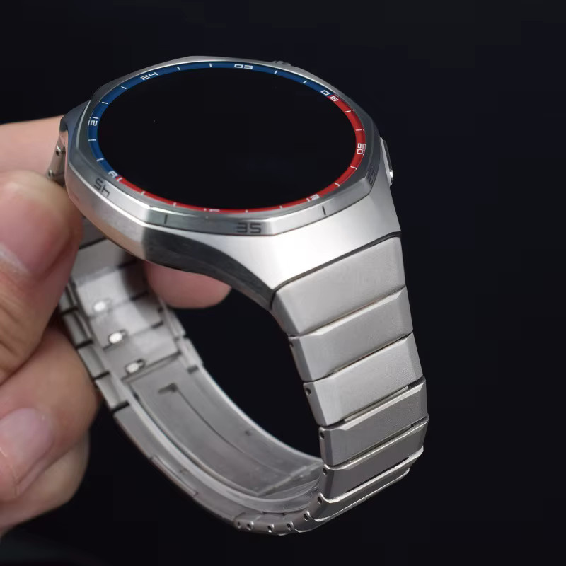 Jansin Uhrenarmband Titan, Silber, Herren, für Huawei Watch GT 6 Pro 46 mm - Bild 2