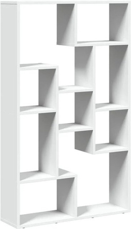 vidaXL Bücherregal Weiß aus Holzwerkstoff mit geometrischem Design, B/T/H: 72 x 20 x 120 cm