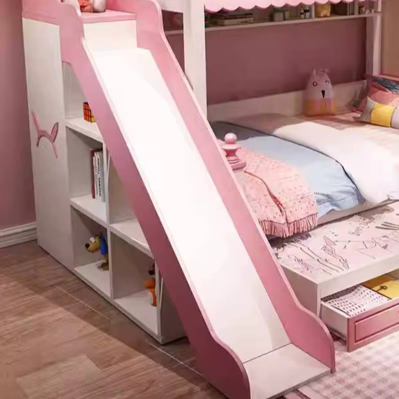 ZHIO Luxus-Kinderbett mit Baldachin in Weiß, modernes Einzelbett aus lackiertem Holz für dein Kinderzimmer - Bild 3