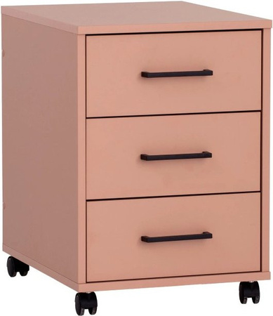 PROREGAL Rollcontainer Jellyfish mit 3 Schubladen und Rollen in Apricot, H x B x T: 57 x 40 x 50 cm
