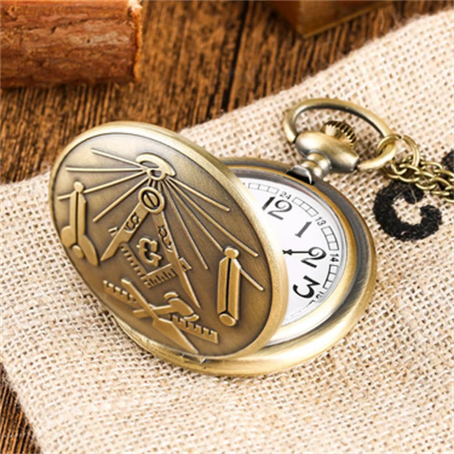 wecin Taschenuhr, Bronze, Digitaluhr, Quarz, Unisex - Bild 2