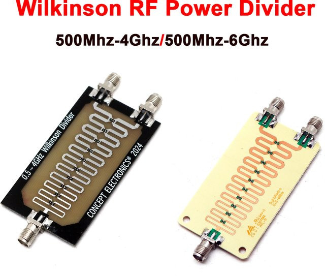 Dykbcells Wilkinson Leistungsteiler 1:2 SMA Breitband-HF-Splitter 0,5-4G/6GHz für 5,8G 5G Basisstationen, Satellitenkommunikation und Radarlabor - Bild 1