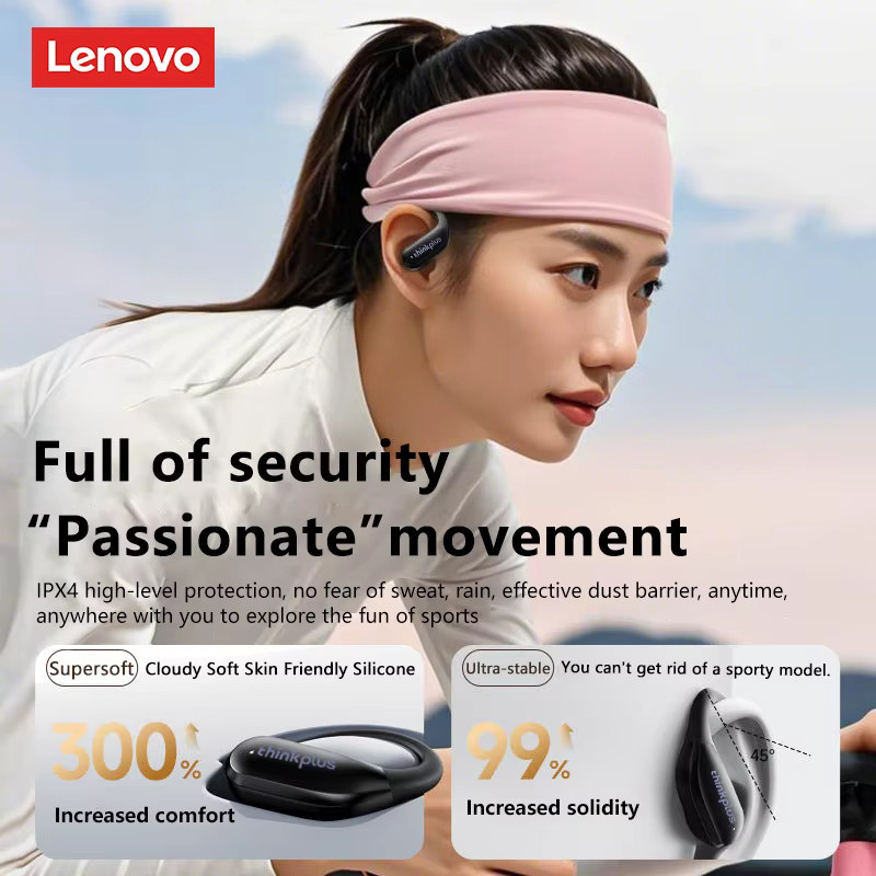 Lenovo XT55 OWS Bluetooth 5.4 In-Ear Kopfhörer mit Rauschunterdrückung und HiFi Stereo Sound in Weiß - Bild 2