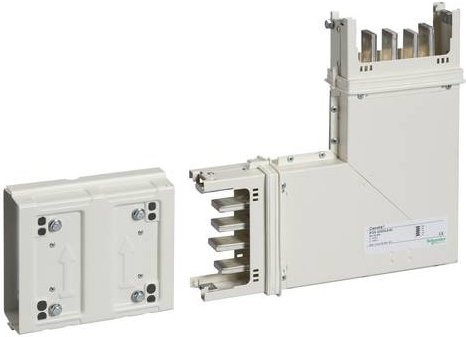 Schneider Electric KSC Winkelelement KSC400DLE40, 400A, flach PE innen, weiß - Bild 1