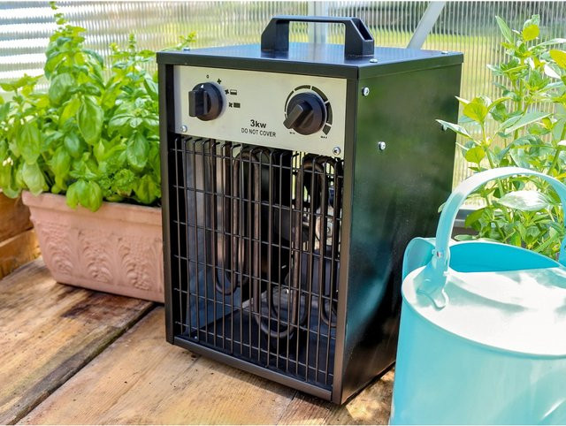 Vitavia Elektroheizung Carinae für Gewächshäuser, schwarz, B/T/H: 25,5 x 25,5 x 41 cm - Bild 1