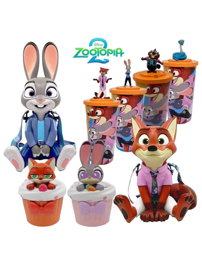 Disney Zootopia 2, Kawaii-förmiger Wasserbecher, Nick Judy, Cartoon-Spielzeug - Bild 4
