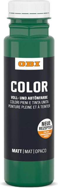 OBI Color Voll- und Abtönfarbe Grün, wasserbasierte Dispersionsfarbe, 250 ml - Bild 1