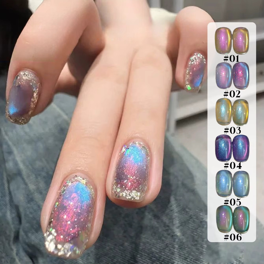 MIANEL Gel-Nagellack, Blau Rosa, Schimmernd, #01 - Bild 2