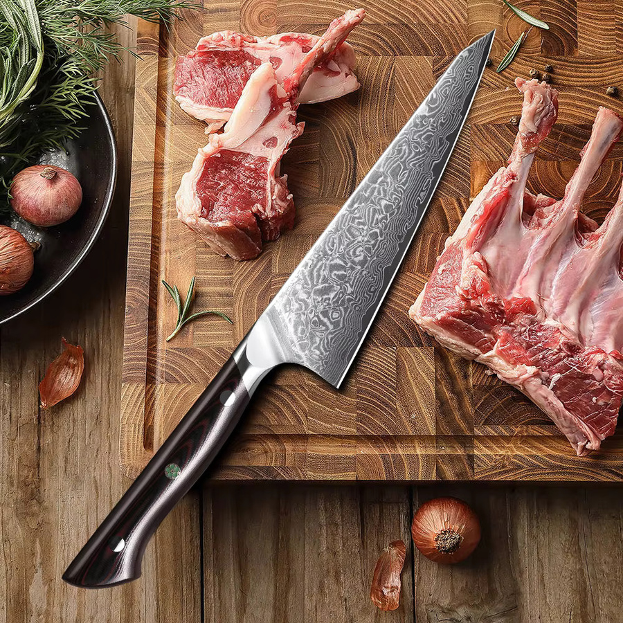 MOSTODOZO Honesuki-Küchenmesser aus Damaszener Stahl mit G10-Griff, 6 Zoll (15,24 cm) - Bild 3