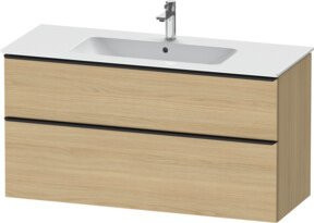 Duravit Waschtischunterschrank D-Neo in Weiß und Beige mit 1 Schublade und 1 Auszug, B/T/H: 121 x 46,2 x 62,5 cm - Bild 1
