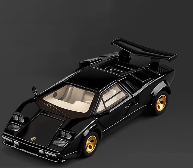 Linyi toy car Countach Lp5000S Sportwagen Modell, 1:32, Metall, mit Licht und Sound, ab 18 Jahren - Bild 1