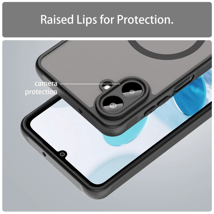 Stoßfeste Magnetische Luxus-Rüstung Handyhülle für Samsung Galaxy A17 5G A16 4G F17 5G A07 M07 F07 5G, Wireless Charging kompatibel, Transparent Pink - Bild 5