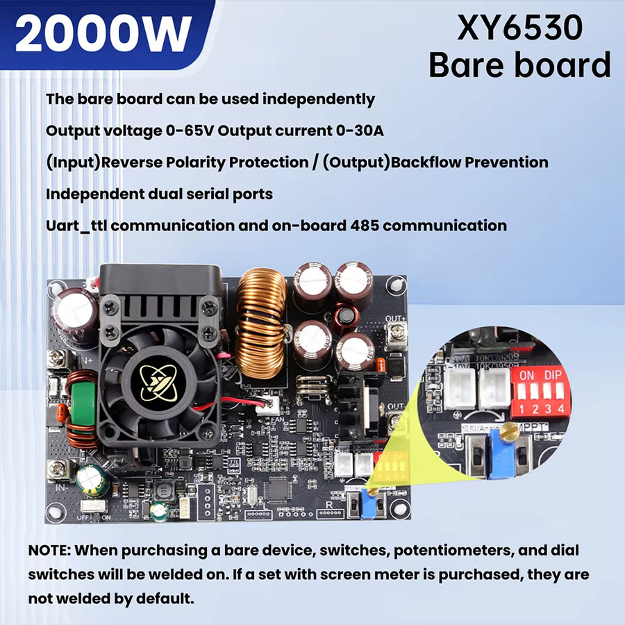 Gaqqee Digitales DC Step-Down-Netzteil XY6530S/XY6550S mit 2000W bis 3250W Konstantspannung und Konstantstrom sowie LED-Display - Bild 2