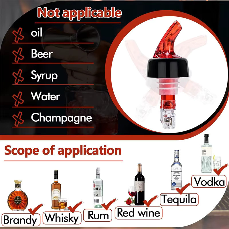 SUNFILI Automatischer Messflaschen-Ausgießer mit 30 ml Dosierung für Spirituosen und Schnaps - Bild 4
