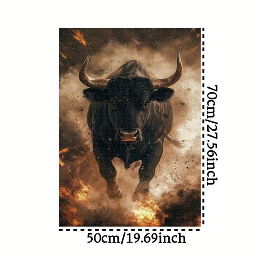 AZNM Blazing Bull in Smoke, Puzzle, 1.000 Teile - Bild 2