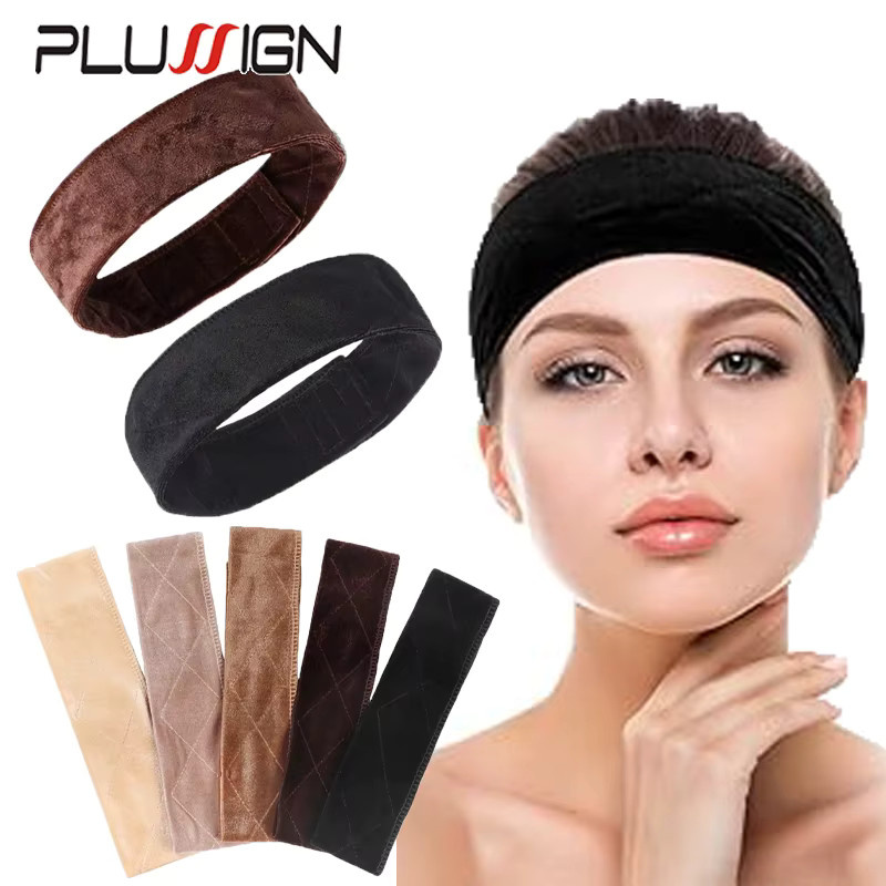 plussign Perücken-Stirnband Damen, Samt, rutschfest, mit Magic Strap - Bild 2