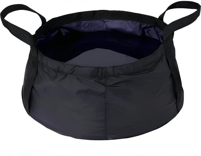 Evocamp Faltbare Waschschüssel 8,5 Liter in Schwarz aus wasserdichtem Nylon - Bild 1
