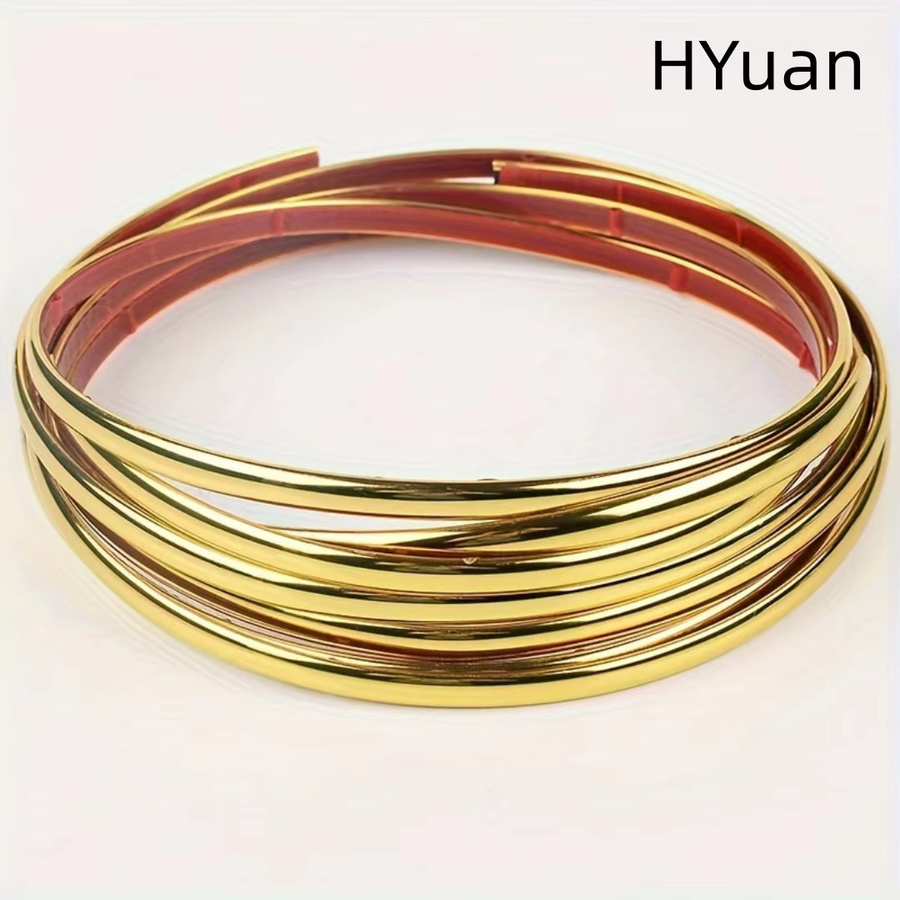 HYuan Selbstklebende PVC Zierleiste für Decken, Wände, Türen und Fenster, 3 Meter, Farbe: Silber oder Gold - Bild 3